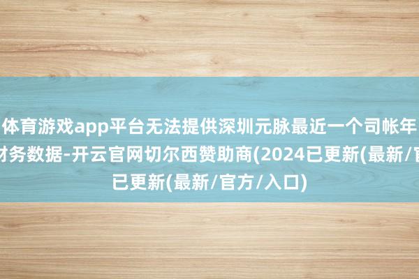 体育游戏app平台无法提供深圳元脉最近一个司帐年度的主要财务数据-开云官网切尔西赞助商(2024已更新(最新/官方/入口)