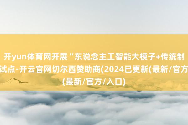 开yun体育网开展“东说念主工智能大模子+传统制造业”试点-开云官网切尔西赞助商(2024已更新(最新/官方/入口)